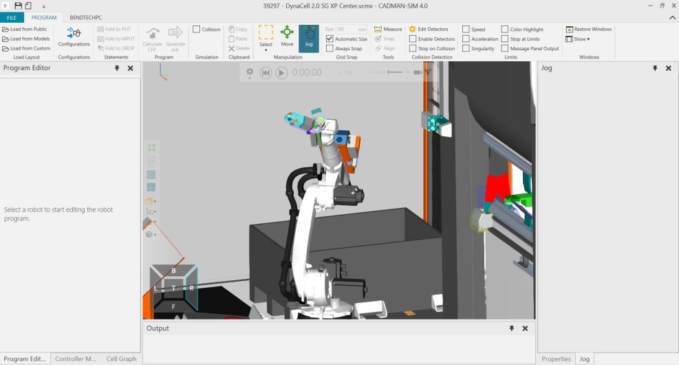 3D view robot Dyna-Cell on LVD software CADMAN-SIM