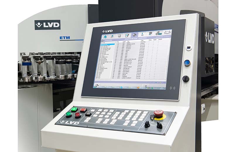 Extended tool magazine for punch press touchscreen