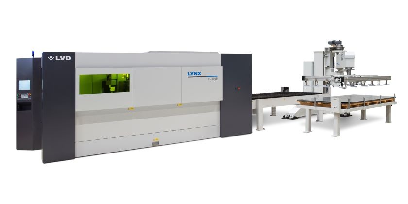 Lynx fiber laser cutting machine with load assist first step