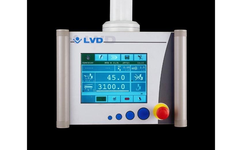MVS shearing machine control screen